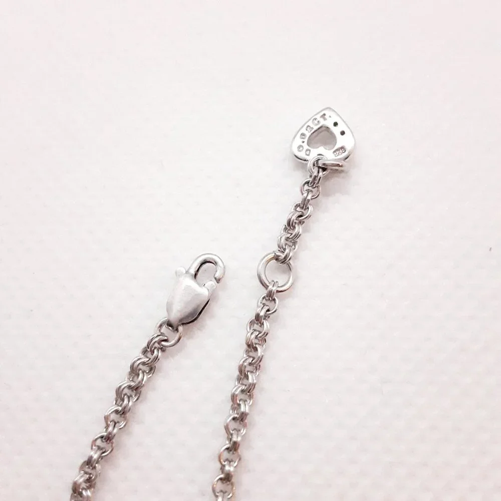 NEW sweet baby link bracelet with heart charm and diamonds - Picture 5 of 10
